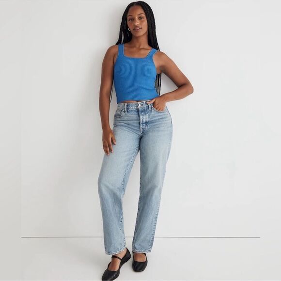 Madewell NWT Distressed Low-Slung Straight Jeans Size 33 in Olvera Wash - Picture 2 of 11